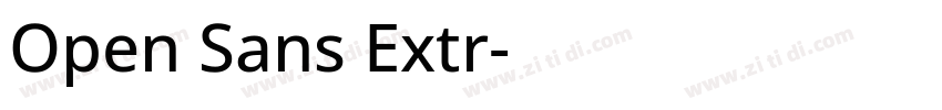Open Sans Extr字体转换